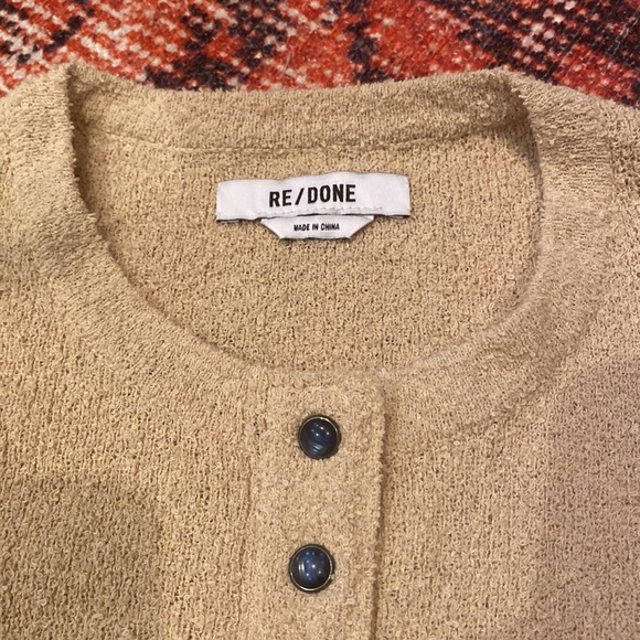 NWT Re/Done 90s Snap Front Cardigan - Picture 6 of 7